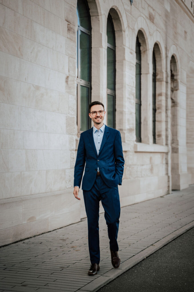 Frank Steeger auf dem Weg zum Ortstermin